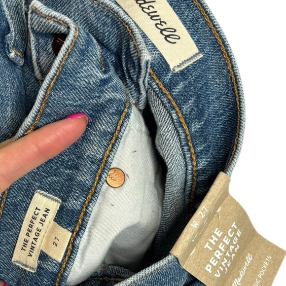 Madewell The Perfect Vintage High Rise Jean Size 27 NWT-Flaw - Picture 12 of 15